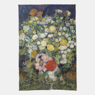 Vincent van Gogh - Boeket Bloemen in een Vaas Theedoek