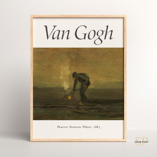Vincent van Gogh Boer Brandend Onkruid Kunstdruk Poster