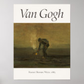 Vincent van Gogh Boer Brandend Onkruid Kunstdruk Poster (Voorkant)