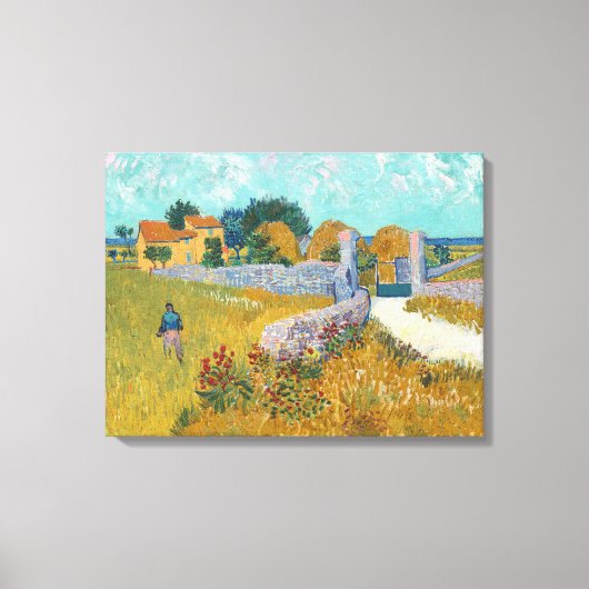 Vincent van Gogh, Boerderij in de Provence Canvas Afdruk (Voorkant)