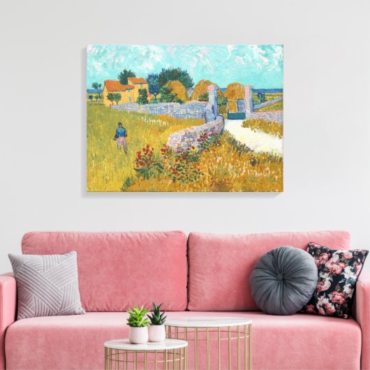 Vincent van Gogh, Boerderij in de Provence Canvas Afdruk (Insitu (Woonkamer))