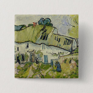 Vincent van Gogh   Boerderij in de zomer, 1890 Vierkante Button 5,1 Cm