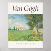 Vincent van Gogh Boerderij in een Wheatfield Art Poster (Voorkant)