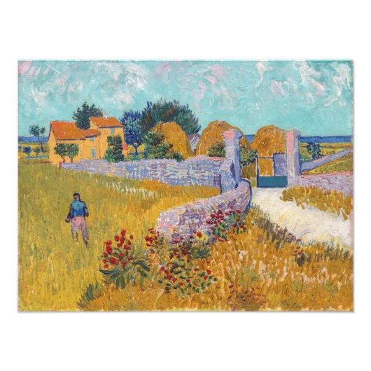 Vincent van Gogh - Boerderij in Provence Foto Afdruk (Voorkant)