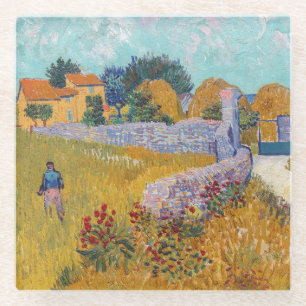 Vincent van Gogh - Boerderij in Provence Glazen Onderzetter
