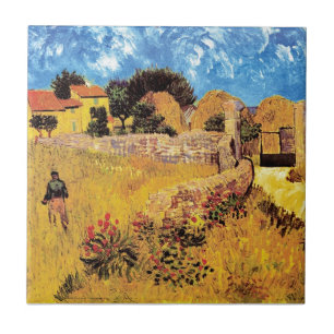 Vincent Van Gogh - Boerderij in Provence Kunstschi Tegeltje