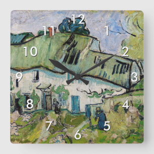 Vincent van Gogh - Boerderij met twee figuren Vierkante Klok