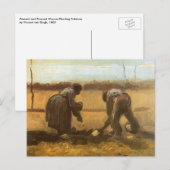 Vincent van Gogh - Boeren die aardappelen planten Briefkaart (Voorkant / Achterkant)