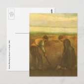 Vincent van Gogh - Boeren die aardappelen planten Briefkaart (Voorkant / Achterkant)
