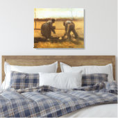 Vincent van Gogh - Boeren die aardappelen planten Canvas Afdruk (Insitu (Slaapkamer))