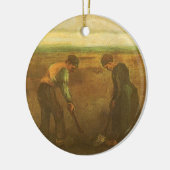 Vincent van Gogh - Boeren die aardappelen planten Keramisch Ornament (Links)