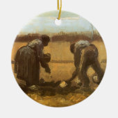 Vincent van Gogh - Boeren die aardappelen planten Keramisch Ornament (Voorkant)