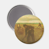 Vincent van Gogh - Boeren die aardappelen planten Magneet (Voorkant / Achterkant)