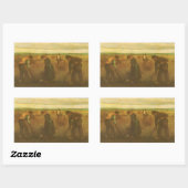 Vincent van Gogh - Boeren die aardappelen planten Rechthoekige Sticker (Vel)