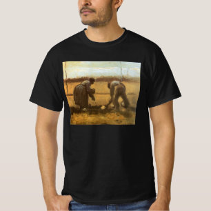 Vincent van Gogh - Boeren die aardappelen planten T-shirt
