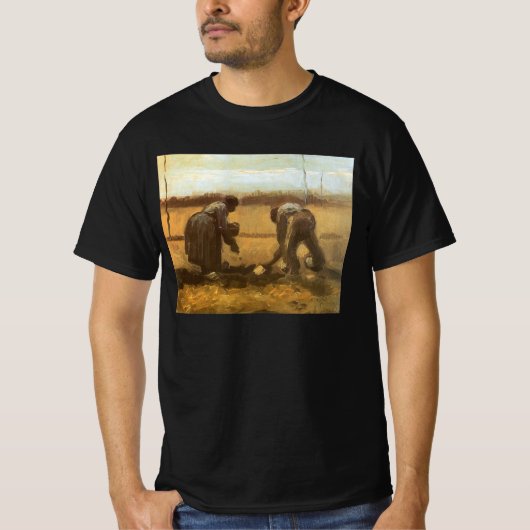 Vincent van Gogh - Boeren die aardappelen planten T-shirt (Voorkant)