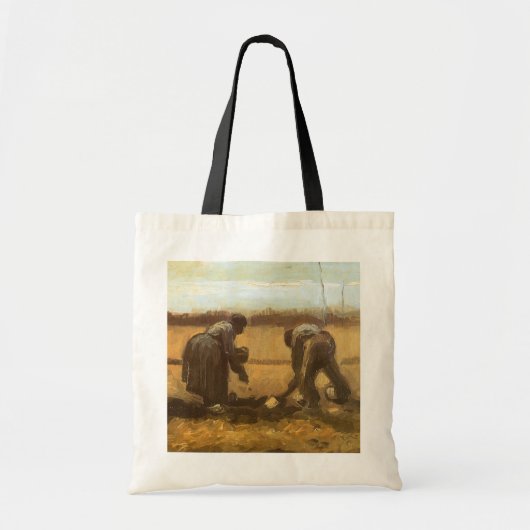 Vincent van Gogh - Boeren die aardappelen planten Tote Bag (Voorkant)
