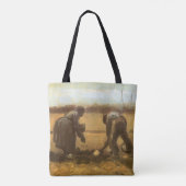 Vincent van Gogh - Boeren die aardappelen planten Tote Bag (Achterkant)