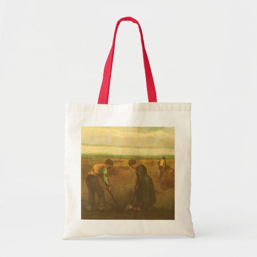 Vincent van Gogh - Boeren die aardappelen planten Tote Bag (Voorkant)