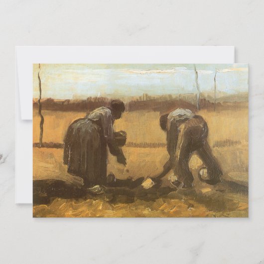 Vincent van Gogh - Boeren planten aardappels (Voorkant)