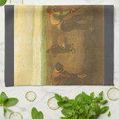 Vincent van Gogh - Boeren planten aardappels  Theedoek (Gevouwen)