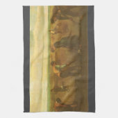 Vincent van Gogh - Boeren planten aardappels  Theedoek (Verticaal)