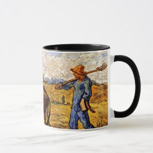 Vincent Van Gogh - Boerenkoppel op weg naar het we Mok
