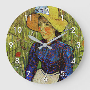 Vincent van Gogh - Boerenmeisje met strohoed Grote Klok