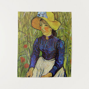 Vincent van Gogh - Boerenmeisje met strohoed Wandkleed