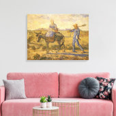 Vincent van Gogh - Boerenpaar aan het werk Canvas Afdruk (Insitu (Woonkamer))