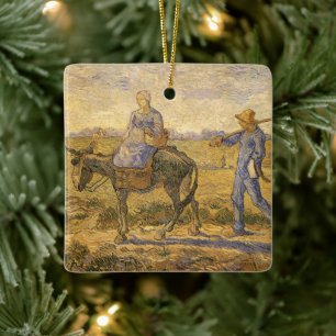 Vincent van Gogh - Boerenpaar aan het werk Keramisch Ornament