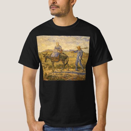 Vincent van Gogh - Boerenpaar aan het werk T-shirt (Voorkant)