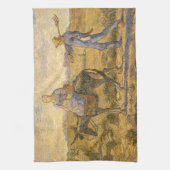 Vincent van Gogh - Boerenpaar aan het werk Theedoek (Verticaal)