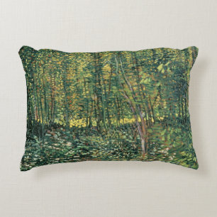 Vincent van Gogh Bomen en ondergroei, 1887 Accent Kussen
