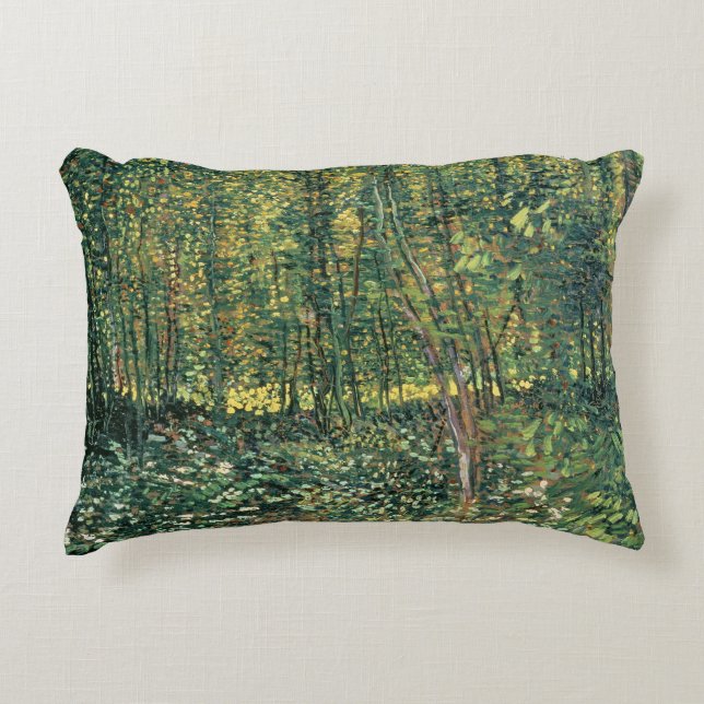 Vincent van Gogh | Bomen en ondergroei, 1887 Accent Kussen (Voorkant)