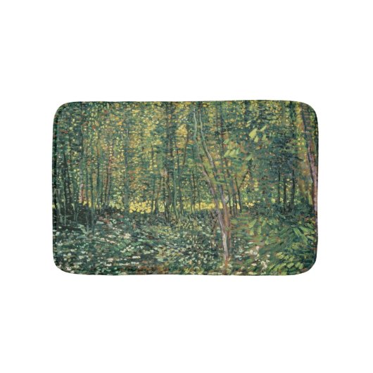 Vincent van Gogh | Bomen en ondergroei, 1887 Badmat (Voorkant)