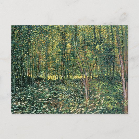 Vincent van Gogh | Bomen en ondergroei, 1887 Briefkaart (Voorkant)