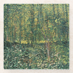 Vincent van Gogh   Bomen en ondergroei, 1887 Glazen Onderzetter