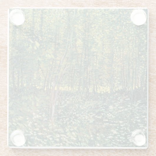 Vincent van Gogh | Bomen en ondergroei, 1887 Glazen Onderzetter (Achterkant)