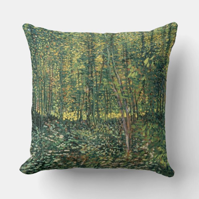 Vincent van Gogh | Bomen en Ondergroei, 1887 Kussen (Voorkant)