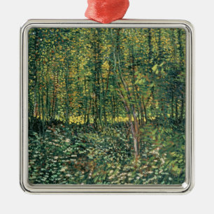 Vincent van Gogh  Bomen en ondergroei, 1887 Metalen Ornament