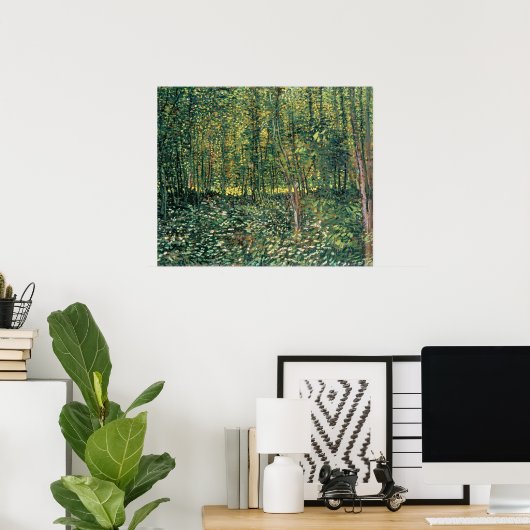 Vincent van Gogh | Bomen en ondergroei, 1887 Poster (Thuiskantoor)