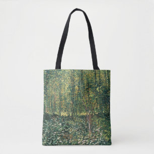 Vincent van Gogh Bomen en ondergroei, 1887 Tote Bag