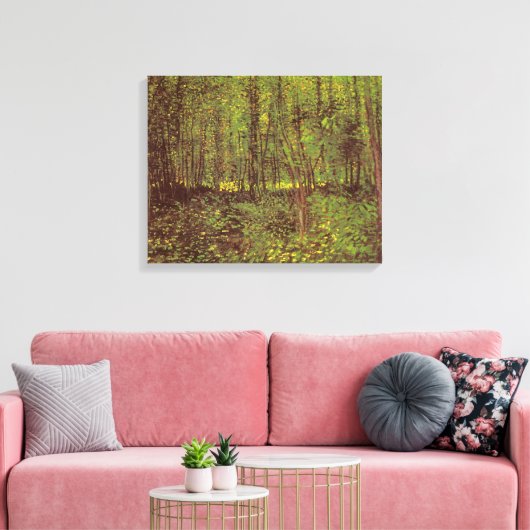 Vincent van Gogh - Bomen en Ondergroei Canvas Afdruk (Insitu (Woonkamer))