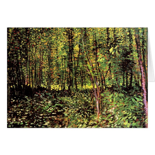 Vincent Van Gogh - Bomen en Ondergroei Fijne Kunst (Voorkant Horizontaal)