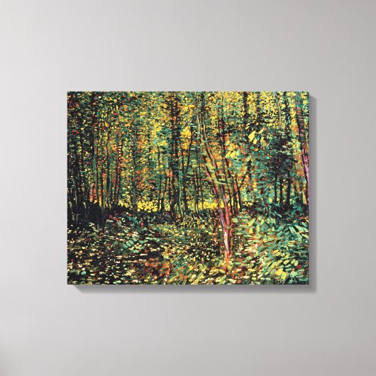 Vincent Van Gogh - Bomen en Ondergroei Fijne Kunst Canvas Afdruk (Voorkant)