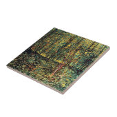 Vincent Van Gogh - Bomen en Ondergroei Fijne Kunst Tegeltje (Zijkant)