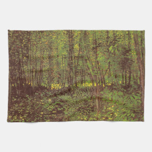 Vincent van Gogh - Bomen en Ondergroei Theedoek