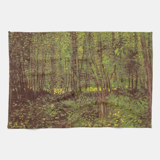 Vincent van Gogh - Bomen en Ondergroei Theedoek (Horizontaal)