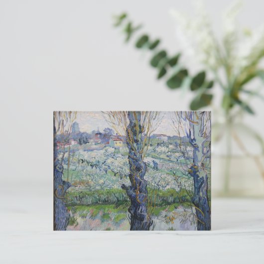 Vincent van Gogh - Bomen schilderen kunstwerk Briefkaart (Staand voorkant)